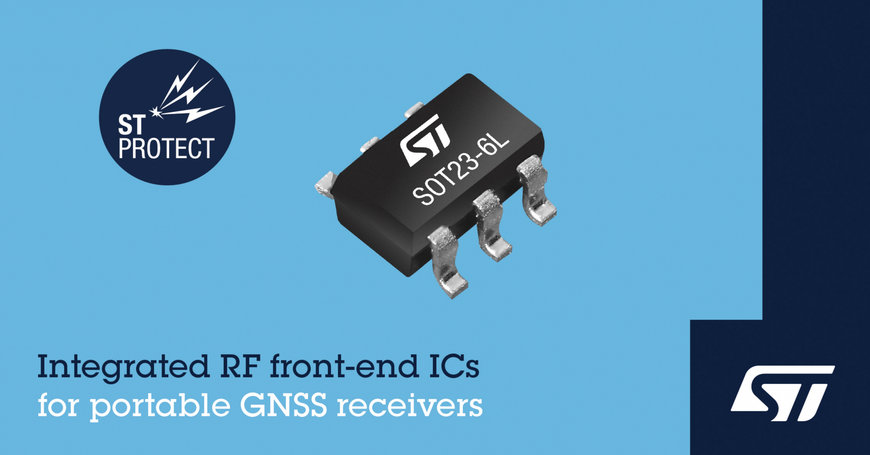 Integrated Impedance-Matching and Protection IC from STMicroelectronics Simplifies Portable GNSS Receivers